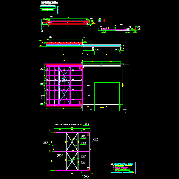 镶板及支撑性钢构结构CAD图纸 - 5