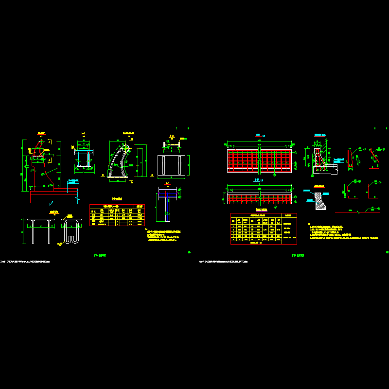 20m预制空心板护栏一般构造节点CAD详图纸设计 - 1