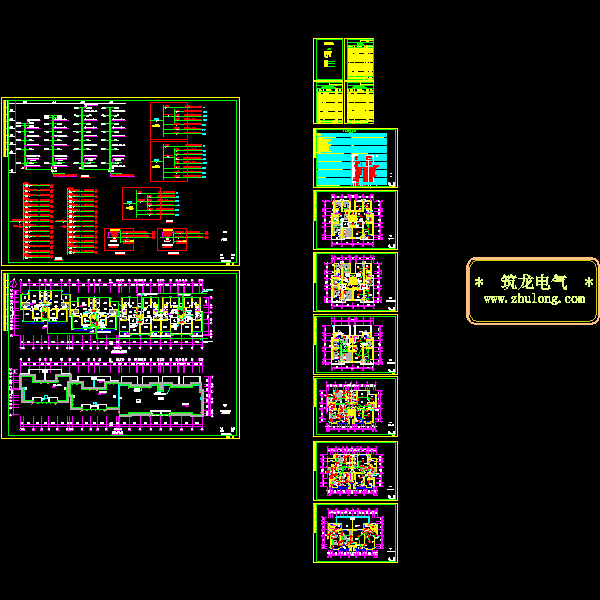 6层住宅楼强电CAD施工图纸 - 1