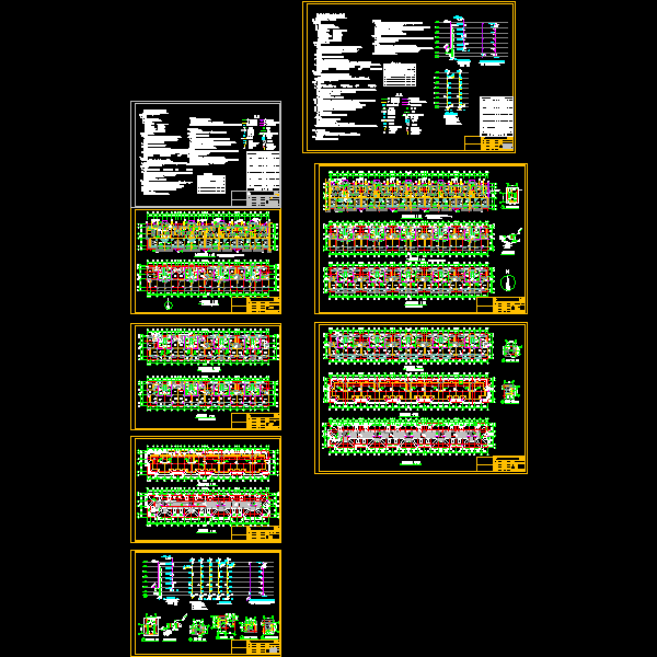 6层住宅楼给排水CAD施工方案图纸 - 1