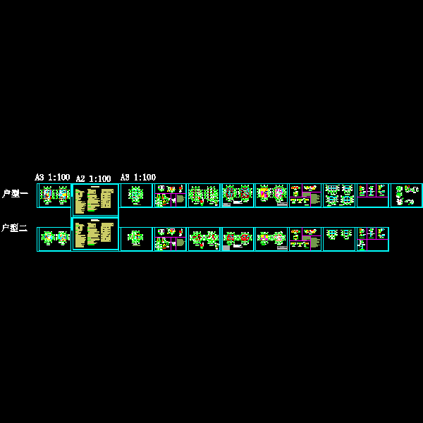 2层轻钢框架结构别墅结构CAD施工图纸（、21张） - 1