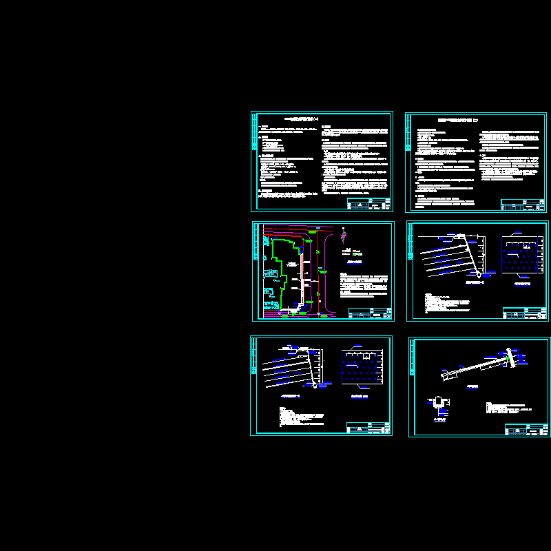7米深基坑土钉墙支护CAD施工大样图 - 1