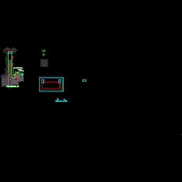 特色景墙与特色水景配筋节点CAD详图纸 - 1