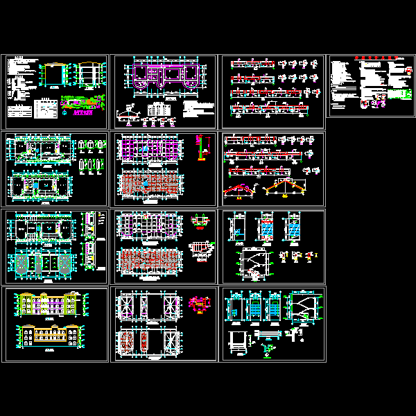 云海花园(灌云)幼儿园教学楼结构CAD施工图纸 - 1