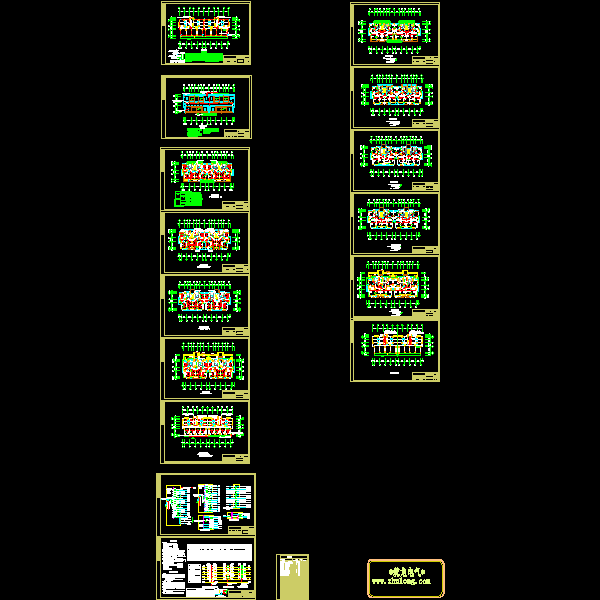 6层小区住宅楼电气CAD施工图纸() - 1