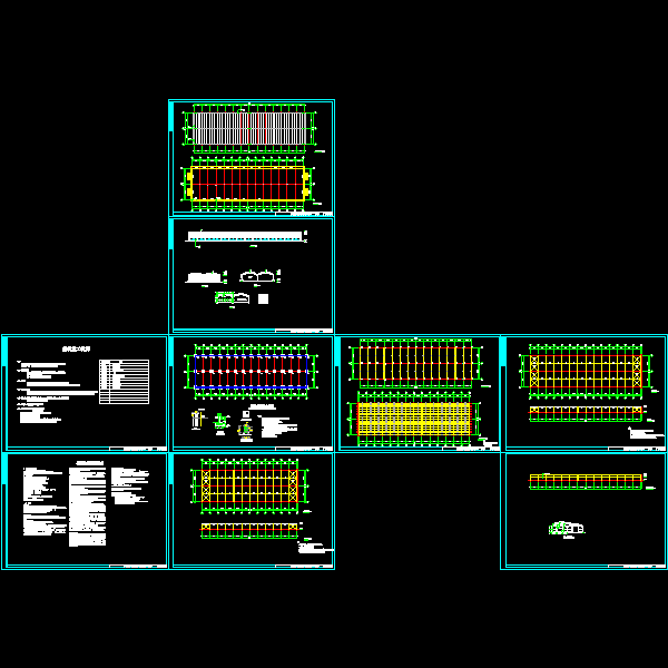钢结构高效种植大棚结构CAD施工图纸（建筑图纸） - 1