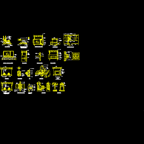 空调安装大样图纸（座地单吸式离心扇安装详细设计CAD图纸） - 1