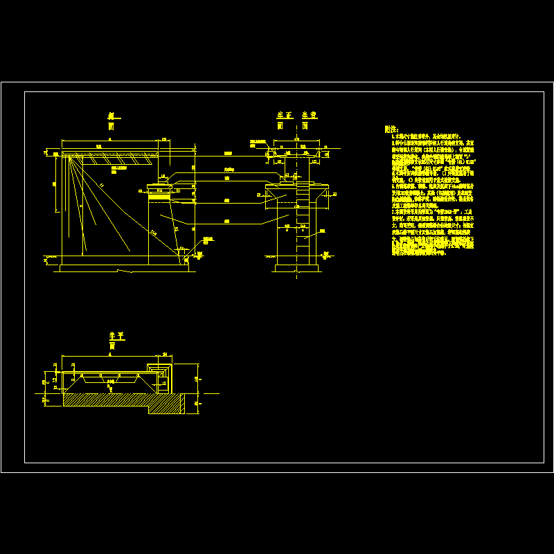 30m梁标准桥台结构CAD详图纸 - 1