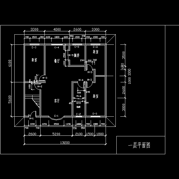 民居3层房结构设计CAD图纸 - 1