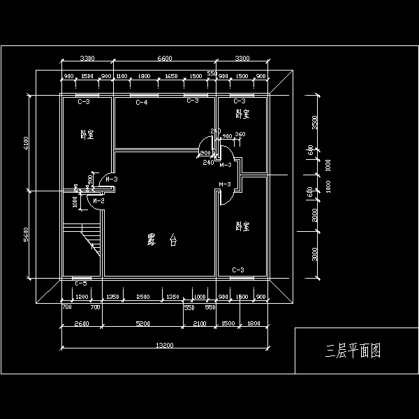 民居3层房结构设计CAD图纸 - 3