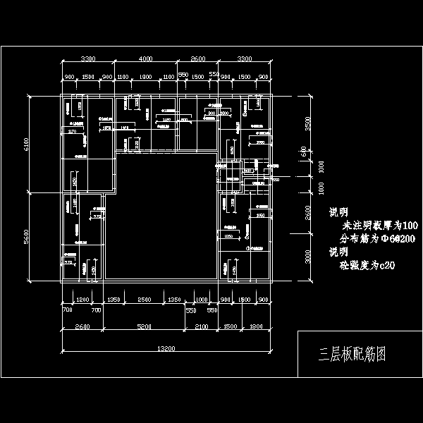 民居3层房结构设计CAD图纸 - 4