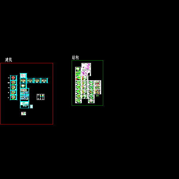 5层框架结构私人住宅CAD施工方案图纸（建筑图纸） - 1