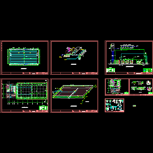 第二大学游泳池系统工程CAD施工方案图纸（） - 1