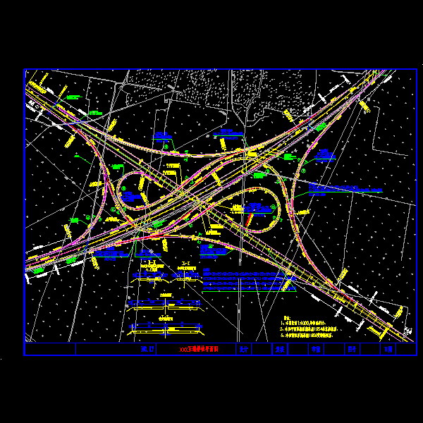 高速公路匝道桥设计CAD图纸(钢筋构造图) - 1