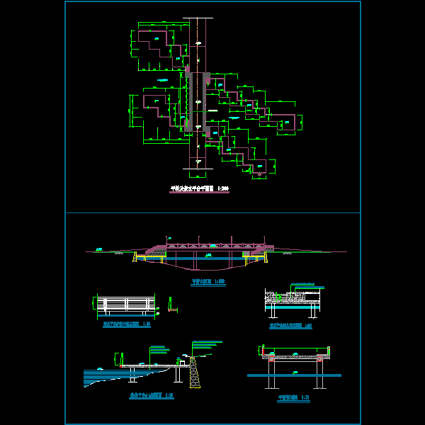 平桥及亲水平台详细设计CAD图纸 - 1