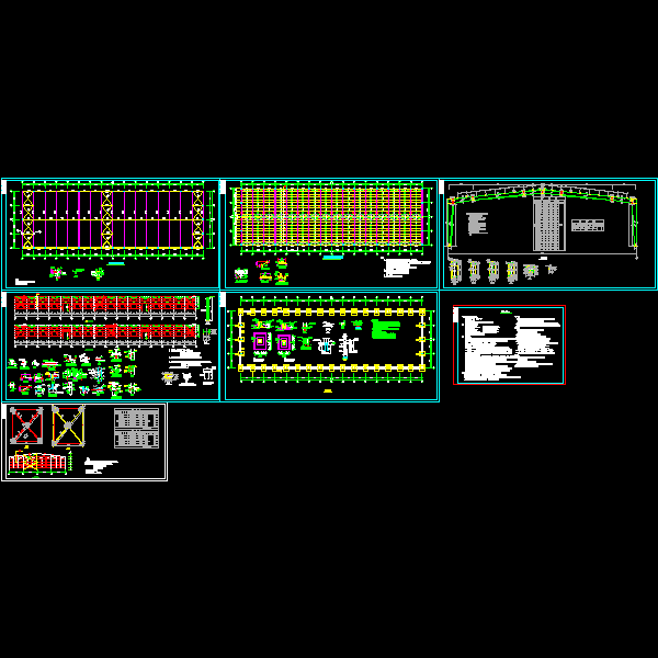 30米单跨钢结构厂房结构CAD施工图纸（） - 1