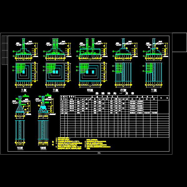 柱下扩展基础CAD大样图纸 - 1