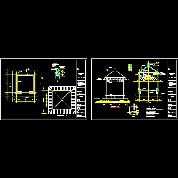 木亭施工大样CAD图纸 - 1
