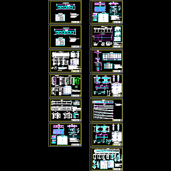 公路工程50m预应力简支T梁设计CAD图纸(横隔板钢筋) - 1