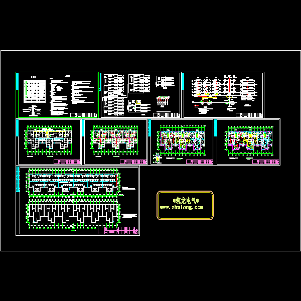 6层小区住宅楼电气CAD施工图纸(TN-C-S) - 1