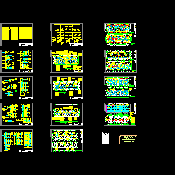 扬州19层住宅楼强电CAD施工图纸(框架结构) - 1
