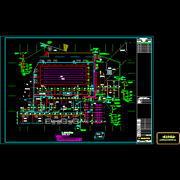 4层棚户区给排水改造工程CAD施工方案图纸（游泳池）(自动喷水灭火系统) - 3
