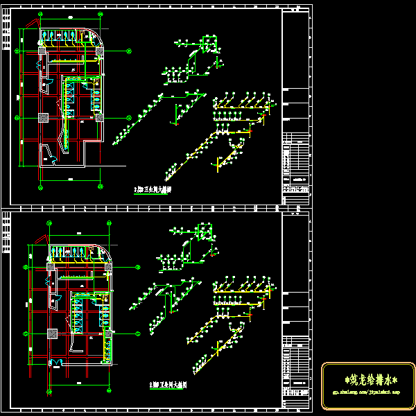 高层商业楼给排水工程改造CAD施工方案图纸（大空间主动喷水灭火系统） - 5