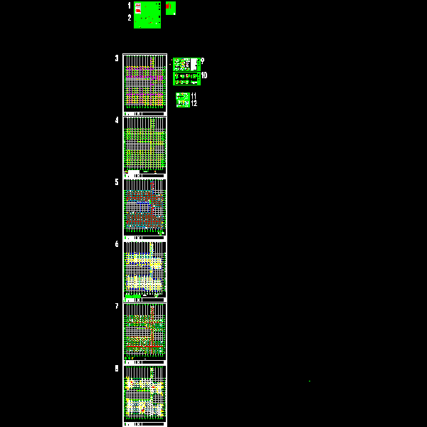 地下1层框架结构车库结构施工CAD大样图（321个车位） - 1