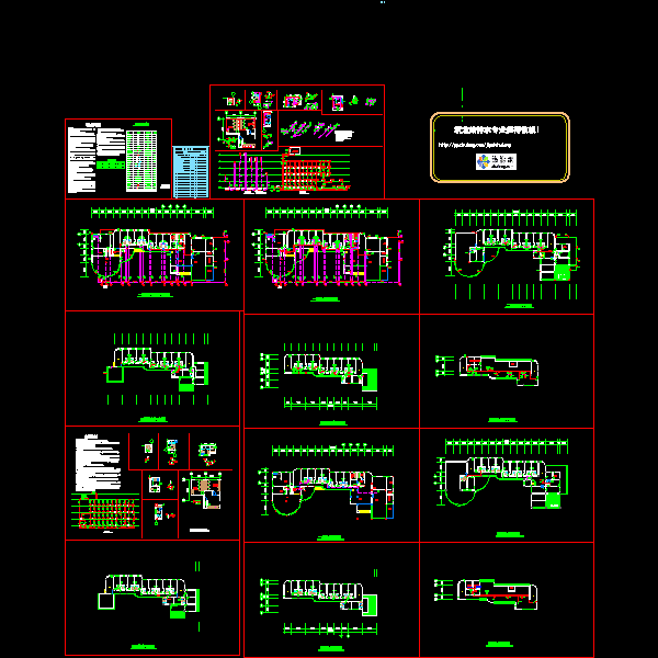 小区多层住宅给排水CAD施工方案图纸 - 1