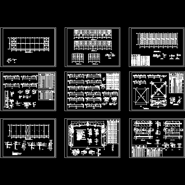 18米单跨钢结构厂房结构CAD施工图纸（） - 1