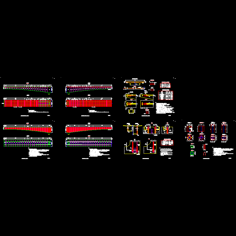 368m预应力混凝土连续刚构主桥桥面横、竖向预应力布置节点CAD详图纸设计 - 1