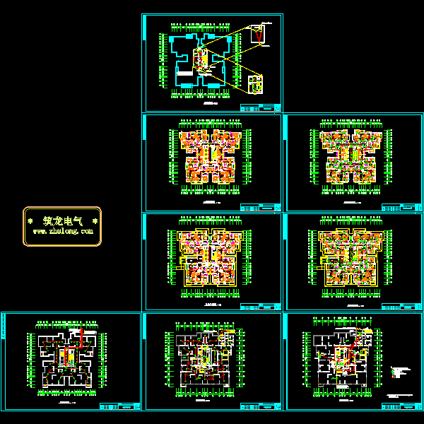 30层住宅楼电气CAD施工图纸(火灾自动报警系统) - 3