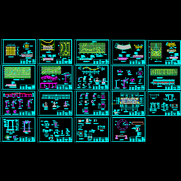 景观设计施工方案图（19页CAD图纸） - 1