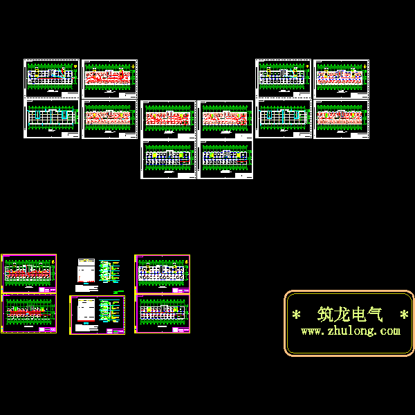 4层职工宿舍楼电气CAD施工图纸(建筑设计) - 1