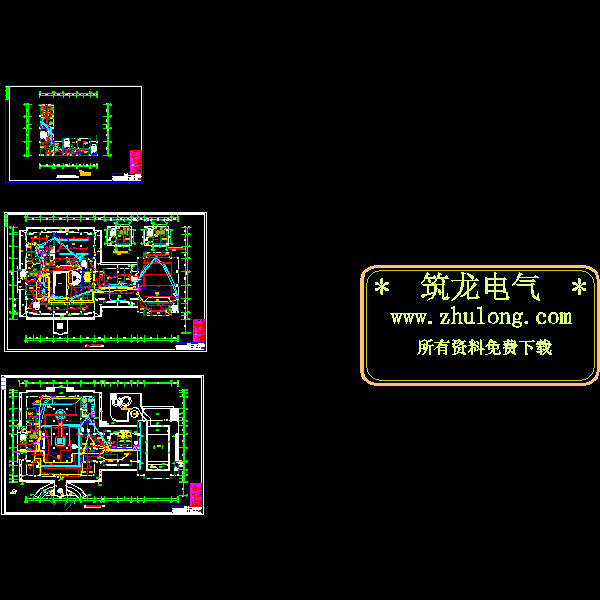 宾馆1、2楼层消防弱电CAD平面图 - 1