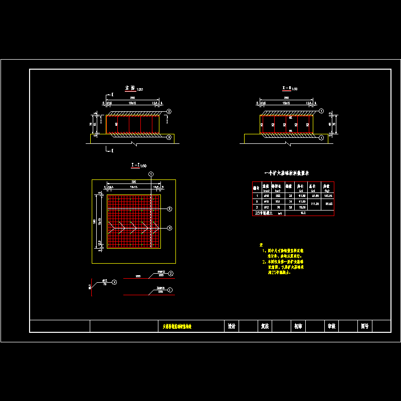 天桥桥墩基础钢筋构造.dwg