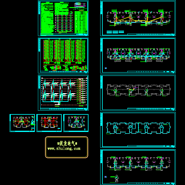11层四单元小区住宅楼电气CAD施工图纸() - 1
