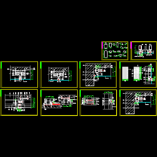 玻璃幕墙及铝合金型材节点详细设计CAD图纸 - 1