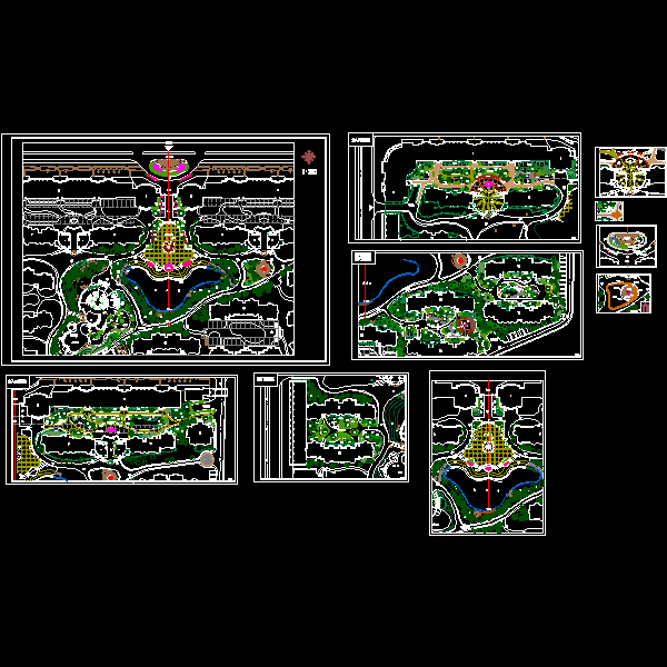 小区景观设计方案CAD平面图 - 1