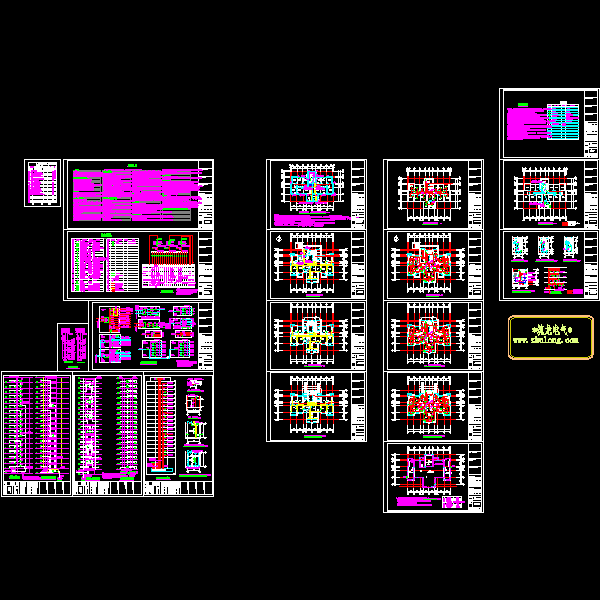 18层小区住宅电气CAD施工图纸() - 1