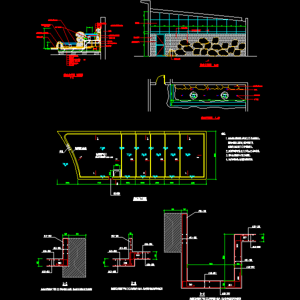 广场叠水结构详细设计CAD图纸(平面图) - 1