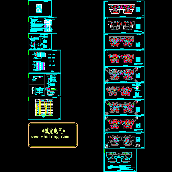 高层住宅楼强电系统电气CAD图纸 - 1