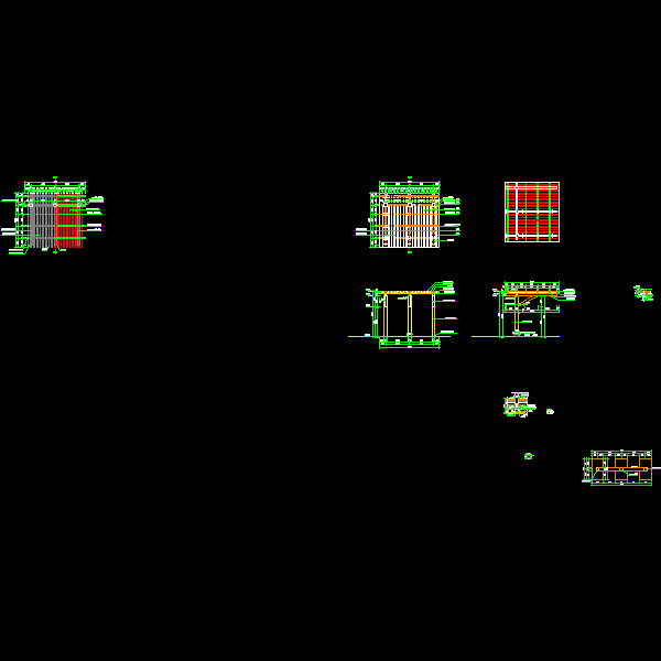 木廊架施工大样CAD图纸 - 1