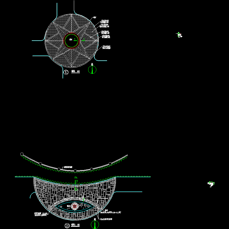广场铺装节点大样CAD图纸 - 1