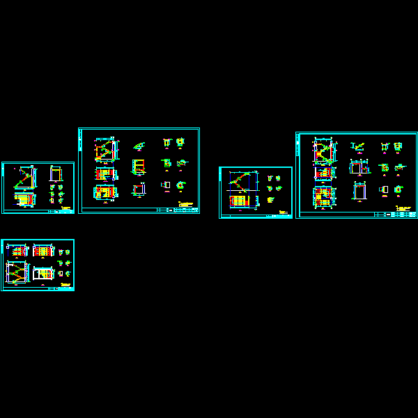 多种钢结构楼梯施工方案大样图（CAD） - 1