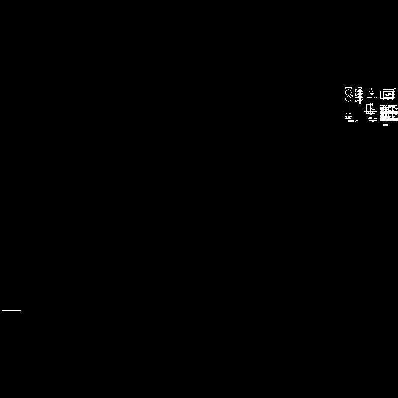 机非分道行驶标志大样CAD图纸 - 1