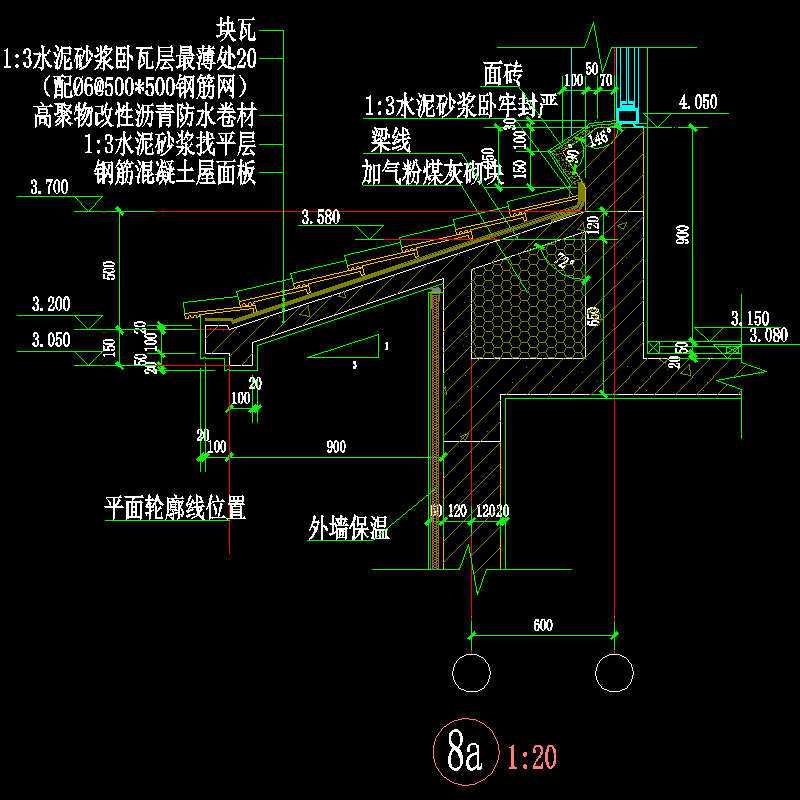 欧式别墅墙体做法CAD详图纸 - 1