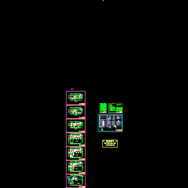 7层环境保护局弱电CAD施工图纸(钢筋混凝土结构) - 1