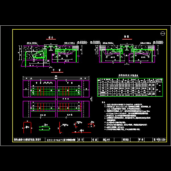 10x20米预应力空心板桥施工设计CAD图纸 - 1