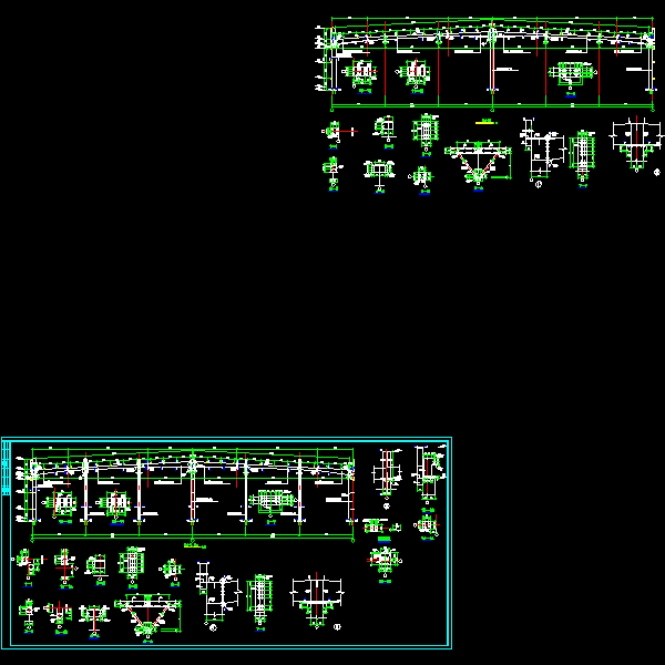 钢架构造详细设计CAD图纸 - 1